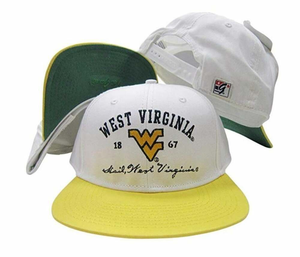 The Game Vintage Arch Script West Virginia Mountaineers Snapback Hat / Cap (GSD)
